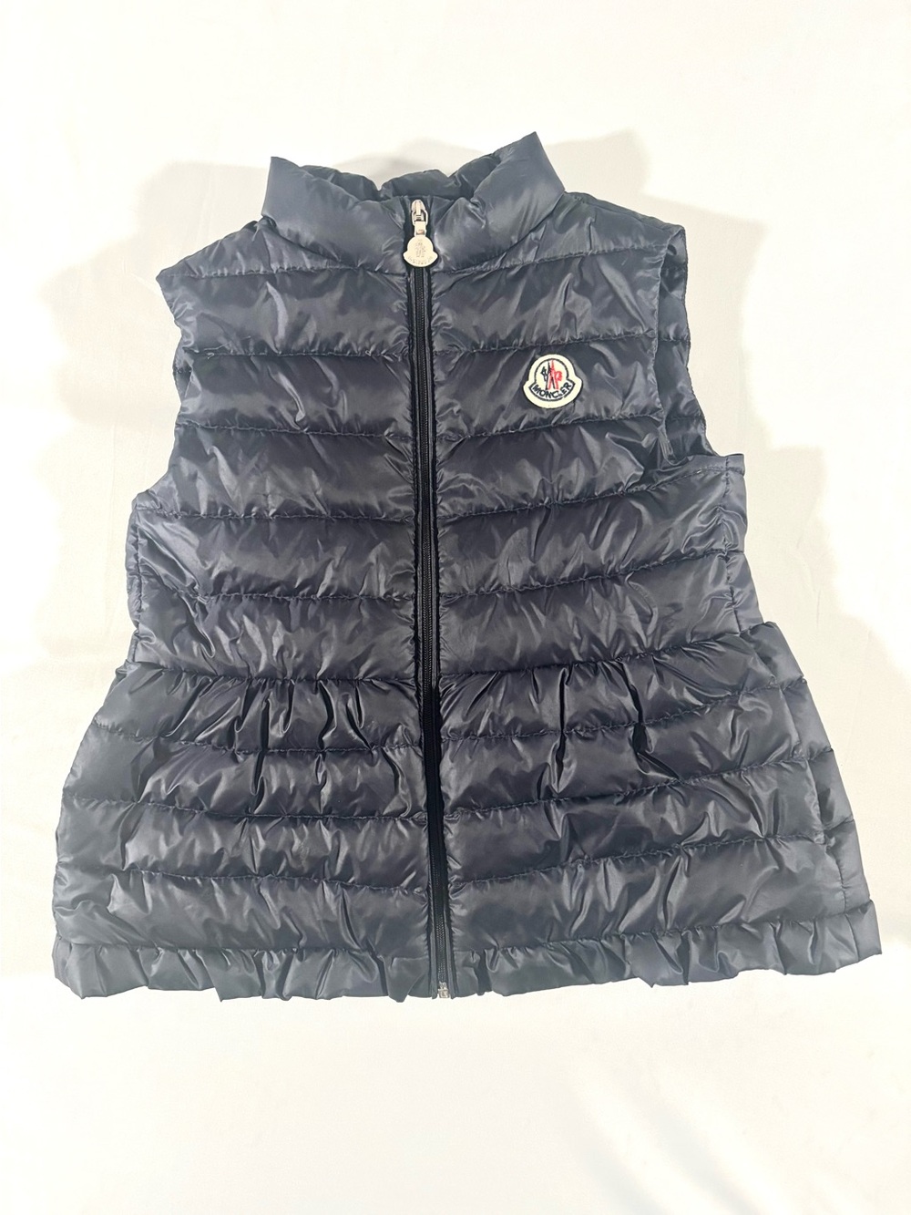 Moncler Navy Quilted Down Vest for Kids